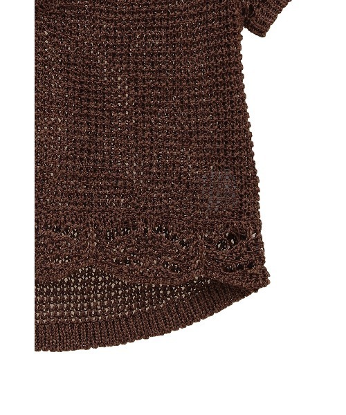 CLANE（クラネ）の「CLANE/クラネ/  CROPPED CROCHET KNIT TOPS（ニット/セーター・レディース・アイボリー/ブラック/ブラウン・1）」の17枚目の写真