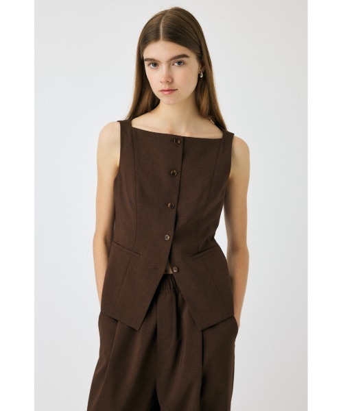 MOUSSY(マウジー)の「BOAT NECK ベスト(ベスト・レディース・ブラック系その他/杢グレー/ブラウン・FREE)」の4枚目の写真