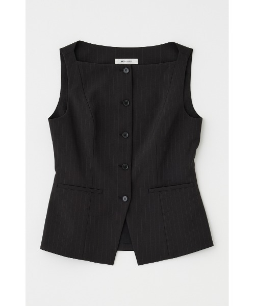 【新品未使用】moussy BOAT NECK ベスト グレー 今季 moussy - moussy BOAT NECK ベスト グレー 新品未使用 今季の