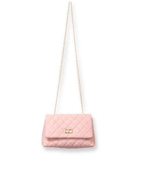 CLOTHY(クロシィ)の「【クラシカルな上品デザイン♪】キルティングチェーンバッグ(ショルダーバッグ・レディース・ブラック/サックスブルー/ホワイト/ピンク/ベージュ・FREE)」の9枚目の写真