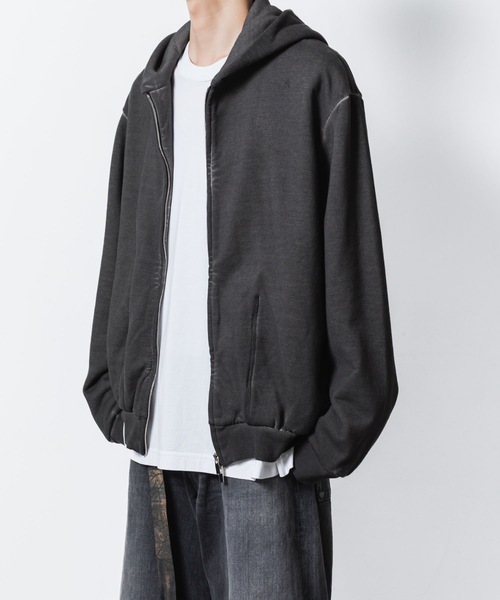 VEIN (ヴェイン)の「ジャンベルカテリー コールドダイド ジップアップフーディー / JUMBERCA TERRY COLD DYED ZIP UP HOODIE(パーカー・メンズ・グレー・1/3/2)」の10枚目の写真