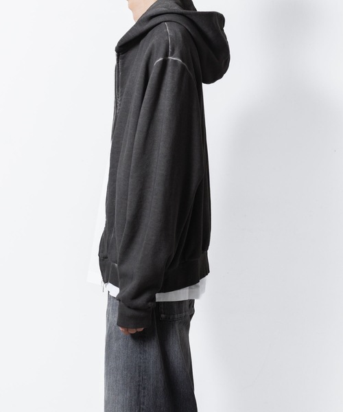 VEIN (ヴェイン)の「ジャンベルカテリー コールドダイド ジップアップフーディー / JUMBERCA TERRY COLD DYED ZIP UP HOODIE(パーカー・メンズ・グレー・1/3/2)」の12枚目の写真