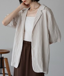 【完売品】⭐美品⭐ボンディングテーラードジャケット　ベージュSサイズ セール】CANONICO 1Bカーディガン ジャケット（テーラード