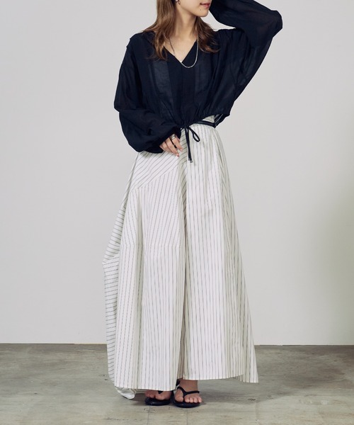 c/est(シーエ)の「c/est/シーエ LUCK スカート 秋物 秋服 2026年秋冬(スカート・レディース・ネイビー/オフホワイト・2/1)」の17枚目の写真
