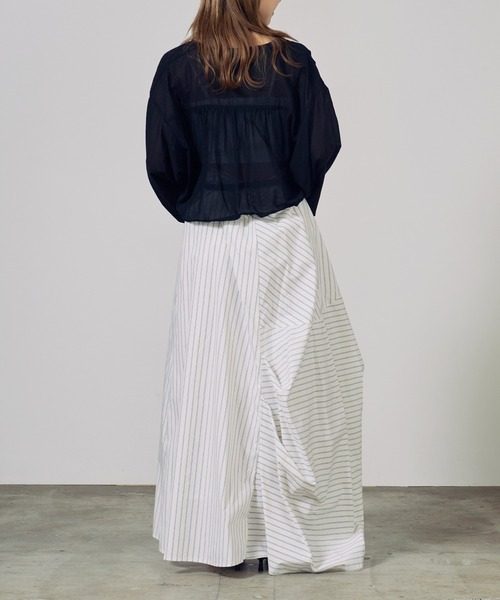 c/est(シーエ)の「c/est/シーエ LUCK スカート 秋物 秋服 2026年秋冬(スカート・レディース・ネイビー/オフホワイト・2/1)」の19枚目の写真