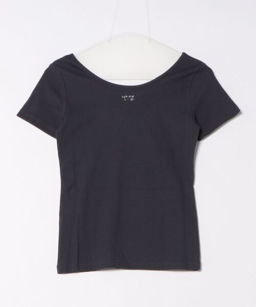 TINA:JOJUN(ティーナジョジュン)の「ラウンドネック リブ Tシャツ TINA:JOJUN(Tシャツ/カットソー・レディース・ネイビー/ホワイト/ブラック/クリーム・M)」の22枚目の写真