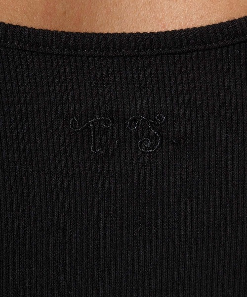 TINA:JOJUN(ティーナジョジュン)の「ラウンドネック リブ Tシャツ TINA:JOJUN(Tシャツ/カットソー・レディース・ネイビー/ホワイト/ブラック/クリーム・M)」の5枚目の写真