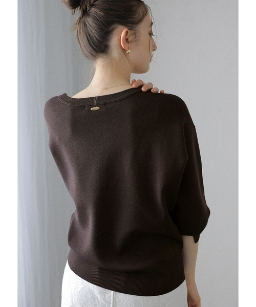 La TOTALITE(ラトータリテ)の「【洗える】接結クルーネックプルオーバー(ニット/セーター・レディース・ホワイト系その他/ブラウン/ピンク・FREE)」の3枚目の写真