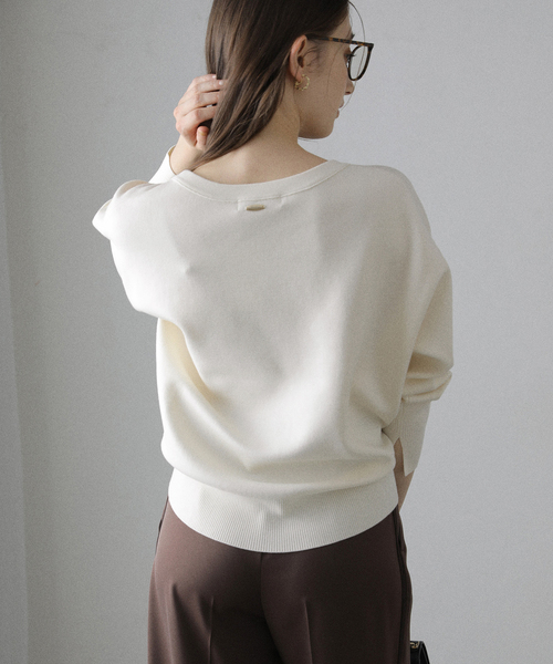 La TOTALITE(ラトータリテ)の「【洗える】接結クルーネックプルオーバー(ニット/セーター・レディース・ホワイト系その他/ブラウン/ピンク・FREE)」の9枚目の写真