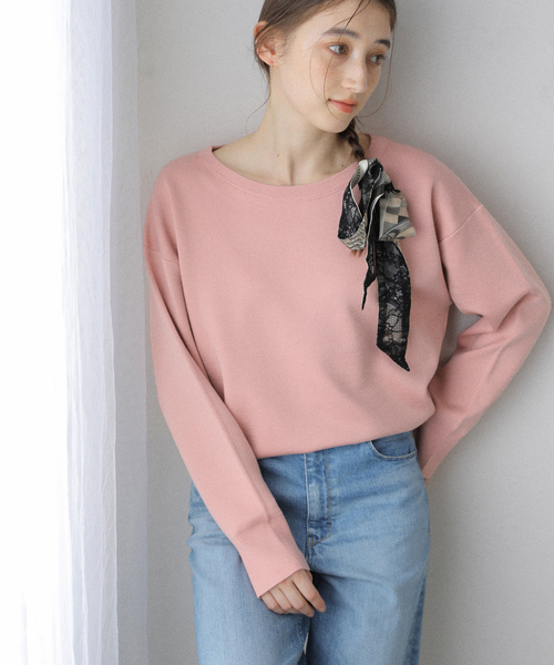 La TOTALITE(ラトータリテ)の「【洗える】接結クルーネックプルオーバー(ニット/セーター・レディース・ホワイト系その他/ブラウン/ピンク・FREE)」の22枚目の写真