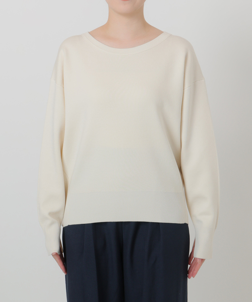 La TOTALITE(ラトータリテ)の「【洗える】接結クルーネックプルオーバー(ニット/セーター・レディース・ホワイト系その他/ブラウン/ピンク・FREE)」の21枚目の写真