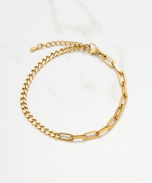 PAPILLONNER(パピヨネ)の「【OT】ステンレスチェーンブレス(ブレスレット・レディース・シルバー/ゴールド・FREE)」の6枚目の写真