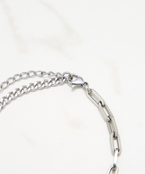 PAPILLONNER(パピヨネ)の「【OT】ステンレスチェーンブレス(ブレスレット・レディース・シルバー/ゴールド・FREE)」の7枚目の写真