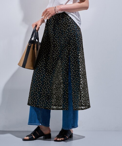 INDIVI(インディヴィ)の「【トレンド感◎】レイヤード レーススカート(スカート・レディース・ブラック系・05/13/38)」の5枚目の写真