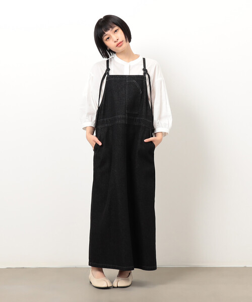 ONIGIRI（オニギリ）の「シアーシャツブラウス（シャツ/ブラウス・レディース・ネイビー/オフホワイト・FREE）」の5枚目の写真