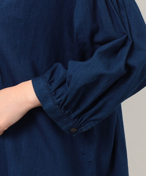 ONIGIRI（オニギリ）の「シアーシャツブラウス（シャツ/ブラウス・レディース・ネイビー/オフホワイト・FREE）」の17枚目の写真