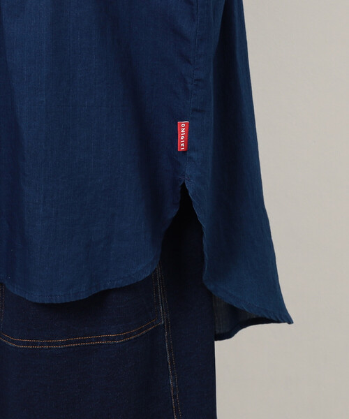 ONIGIRI（オニギリ）の「シアーシャツブラウス（シャツ/ブラウス・レディース・ネイビー/オフホワイト・FREE）」の18枚目の写真