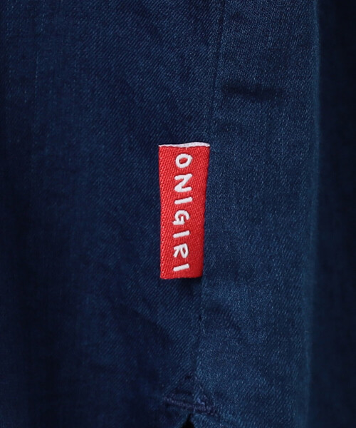 ONIGIRI（オニギリ）の「シアーシャツブラウス（シャツ/ブラウス・レディース・ネイビー/オフホワイト・FREE）」の19枚目の写真