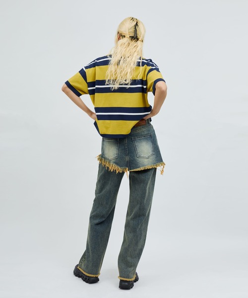 atmos pink（アトモスピンク）の「atmos pink Layered Denim Pants / アトモス ピンク レイヤード デニム パンツ（その他パンツ・レディース・ブラック/ブルー・M/S）」の19枚目の写真