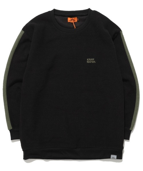 KRIFF MAYER Kid's Collection(クリフメイヤーキッズコレクション)の「【ふんわり裏起毛】かるポカクルー(スウェット・キッズ・サンドベージュ/ブラック/カーキ/レッド/ブラウン・140/130/120/150/170/160)」の1枚目の写真