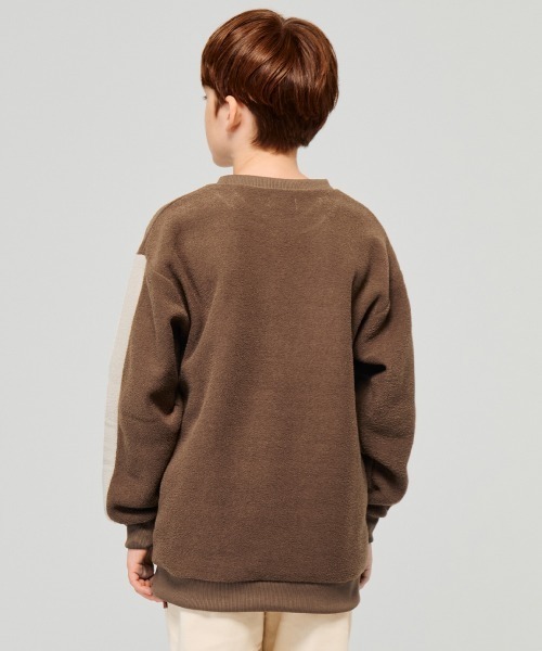 KRIFF MAYER Kid's Collection(クリフメイヤーキッズコレクション)の「【ふんわり裏起毛】かるポカクルー(スウェット・キッズ・サンドベージュ/ブラック/カーキ/レッド/ブラウン・140/130/120/150/170/160)」の8枚目の写真
