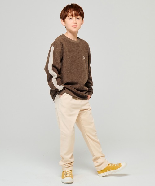 KRIFF MAYER Kid's Collection(クリフメイヤーキッズコレクション)の「【ふんわり裏起毛】かるポカクルー(スウェット・キッズ・サンドベージュ/ブラック/カーキ/レッド/ブラウン・140/130/120/150/170/160)」の9枚目の写真