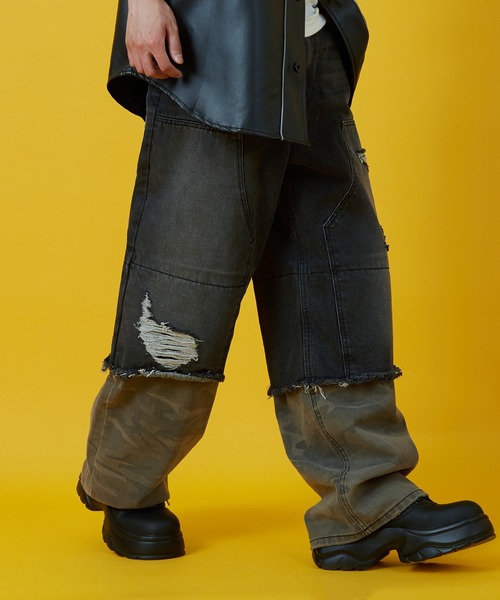 improves（インプローブス）の「カモフラ コンビ ダブルニーデニムパンツ（デニムパンツ・メンズ・ブルー/ブラック・SMALL/MEDIUM/LARGE）」の12枚目の写真