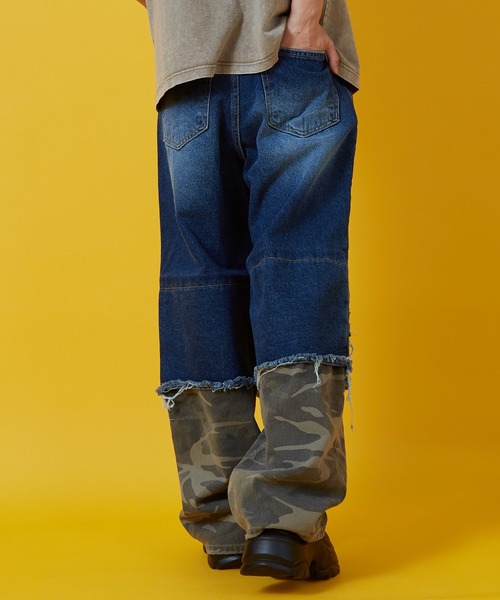 improves（インプローブス）の「カモフラ コンビ ダブルニーデニムパンツ（デニムパンツ・メンズ・ブルー/ブラック・SMALL/MEDIUM/LARGE）」の4枚目の写真