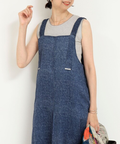 MICO COULIER（ミコクリエ）の「VINTAGE DENIMプリント キャミワンピース（ワンピース・レディース・インディゴブルー/サックスブルー・38）」の10枚目の写真