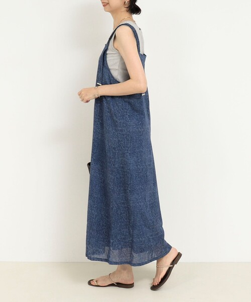 MICO COULIER（ミコクリエ）の「VINTAGE DENIMプリント キャミワンピース（ワンピース・レディース・インディゴブルー/サックスブルー・38）」の18枚目の写真