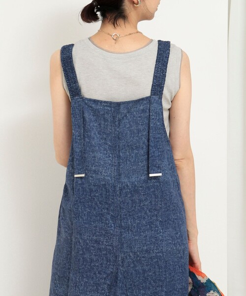 MICO COULIER（ミコクリエ）の「VINTAGE DENIMプリント キャミワンピース（ワンピース・レディース・インディゴブルー/サックスブルー・38）」の14枚目の写真