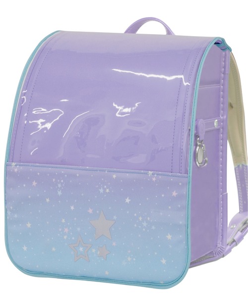 BACKYARD FAMILY（バックヤードファミリー）の「らんらんCAP ランドセルカバー ハーフ＆ハーフ（ランドセル・キッズ・その他2/その他1/その他3/パープル/ブルー・FREE）」の2枚目の写真