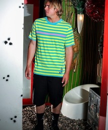 【VOLCOM/ボルコム】Schroff X Volcom Crew Short Sleeve Shirt/ピーター・シュロフコラボ半袖ボーダーTシャツ