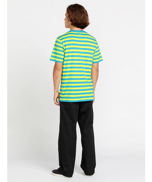 VOLCOM(ボルコム)の「【VOLCOM/ボルコム】Schroff X Volcom Crew Short Sleeve Shirt/ピーター・シュロフコラボ半袖ボーダーTシャツ(Tシャツ/カットソー・メンズ・グリーン系その他・MEDIUM)」の4枚目の写真