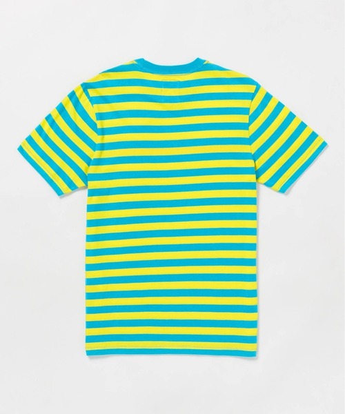 VOLCOM(ボルコム)の「【VOLCOM/ボルコム】Schroff X Volcom Crew Short Sleeve Shirt/ピーター・シュロフコラボ半袖ボーダーTシャツ(Tシャツ/カットソー・メンズ・グリーン系その他・MEDIUM)」の3枚目の写真