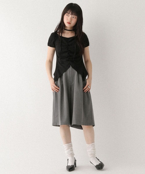 Heather(ヘザー)の「タックハーフパンツ 575260(その他パンツ・レディース・ブラック/グレー・FREE)」の9枚目の写真