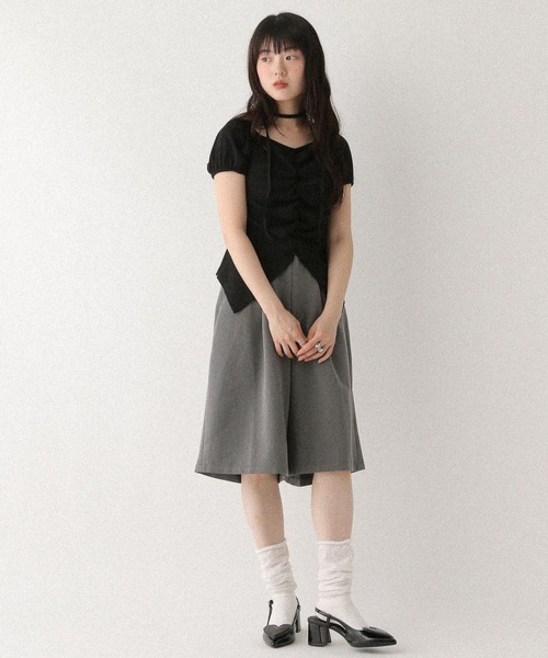 Heather(ヘザー)の「タックハーフパンツ 575260(その他パンツ・レディース・ブラック/グレー・FREE)」の10枚目の写真