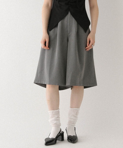 Heather(ヘザー)の「タックハーフパンツ 575260(その他パンツ・レディース・ブラック/グレー・FREE)」の12枚目の写真