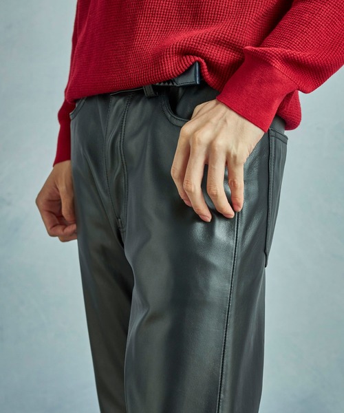 MEN'S BIGI（メンズビギ）の「ラムレザー５ポケットパンツ（その他パンツ・メンズ・ブラック・01/03/02）」の4枚目の写真