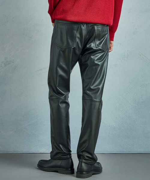 MEN'S BIGI（メンズビギ）の「ラムレザー５ポケットパンツ（その他パンツ・メンズ・ブラック・01/03/02）」の3枚目の写真