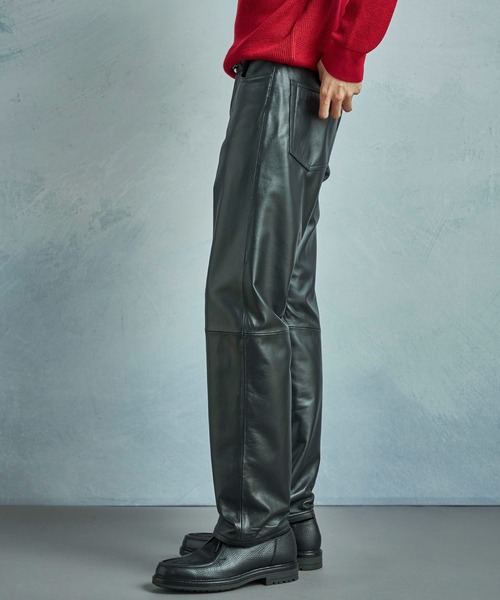 MEN'S BIGI（メンズビギ）の「ラムレザー５ポケットパンツ（その他パンツ・メンズ・ブラック・01/03/02）」の2枚目の写真