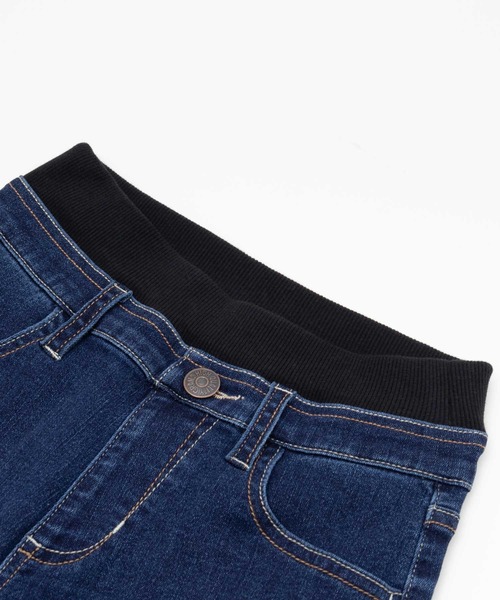 NAVY（ネイビー）の「NAVY のびるモン ツイルストレッチストレートリブパンツ（デニムパンツ・キッズ・カーキ/ブラック/ブルー/ブラック系その他/ネイビー/ベージュ・160/150/140/130/120）」の9枚目の写真