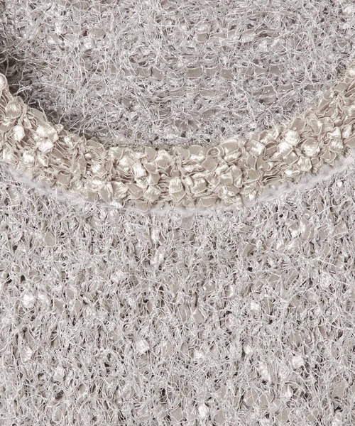 LEPSIM（レプシィム）の「3.5ゲージファンシーヤーンベスト　579216（ベスト・レディース・グレー/ブラック/キャメル・FREE）」の5枚目の写真