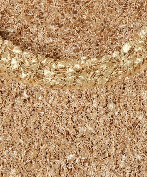 LEPSIM（レプシィム）の「3.5ゲージファンシーヤーンベスト　579216（ベスト・レディース・グレー/ブラック/キャメル・FREE）」の4枚目の写真