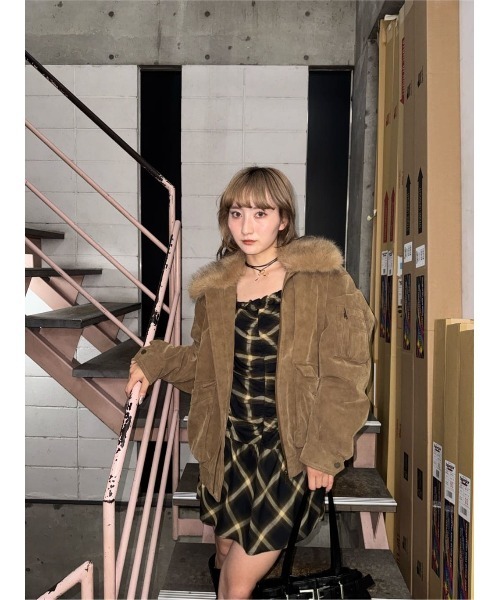 SLY（スライ）の「【2025AW】CHECK FRILL S/OP チェック フリル ショートワンピース 秋服（ワンピース・レディース・ブラック系その他2/イエロー系その他・1/2）」の19枚目の写真