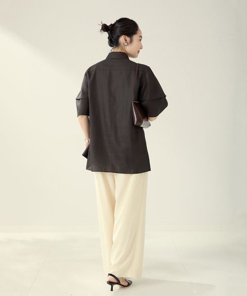 plage（プラージュ）の「Form half sleeve シャツ（シャツ/ブラウス