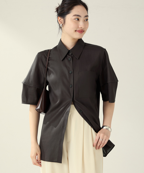 plage（プラージュ）の「Form half sleeve シャツ（シャツ/ブラウス