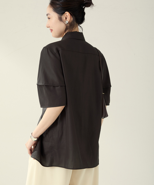 plage（プラージュ）の「Form half sleeve シャツ（シャツ/ブラウス