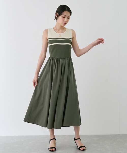 セール】ノースリーブニットドッキングワンピース（ワンピース