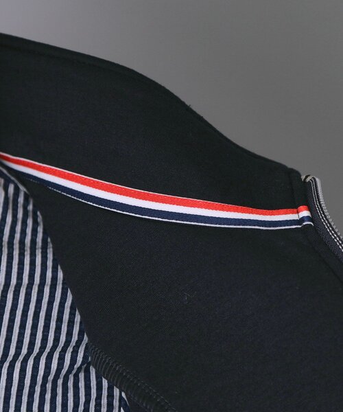adabat(アダバット)の「【ADABAT NAVY】ライトスムースジップブルゾン(ブルゾン・レディース・ネイビー/ライトグレー系9・38/40/42)」の7枚目の写真